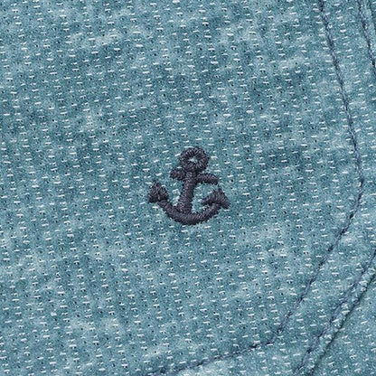 乾爽網眼牛仔風印花五分褲