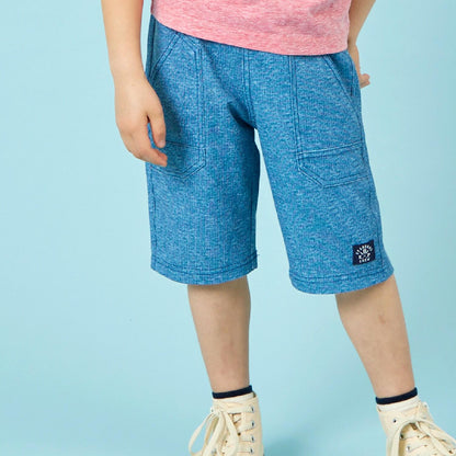 乾爽網眼牛仔風印花五分褲