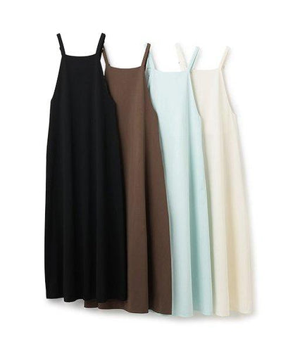 剪裁吊帶連衣裙