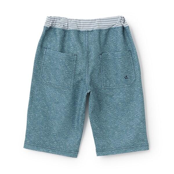 乾爽網眼牛仔風印花五分褲