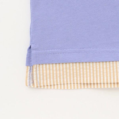 肩部針織帶KPB圖案下襬疊穿T恤