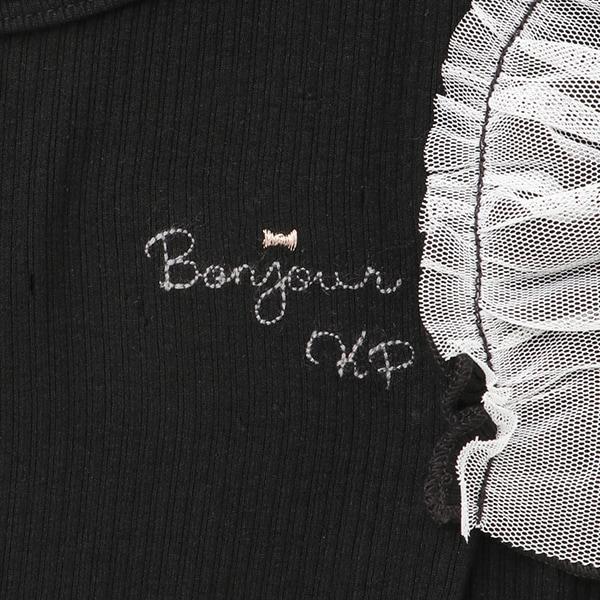 格紋拼接荷葉袖連衣裙