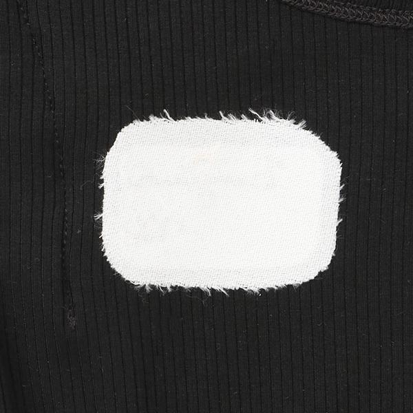 格紋拼接荷葉袖連衣裙