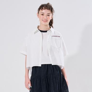 【AMI】背部圖案襯衫×T恤套裝