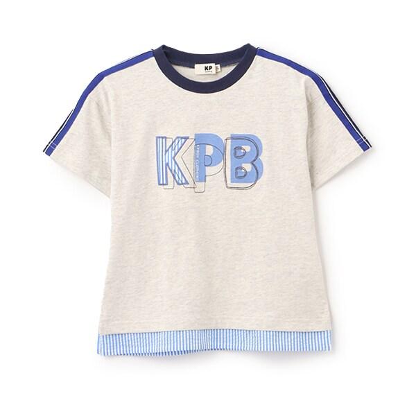 肩部針織帶KPB圖案下襬疊穿T恤