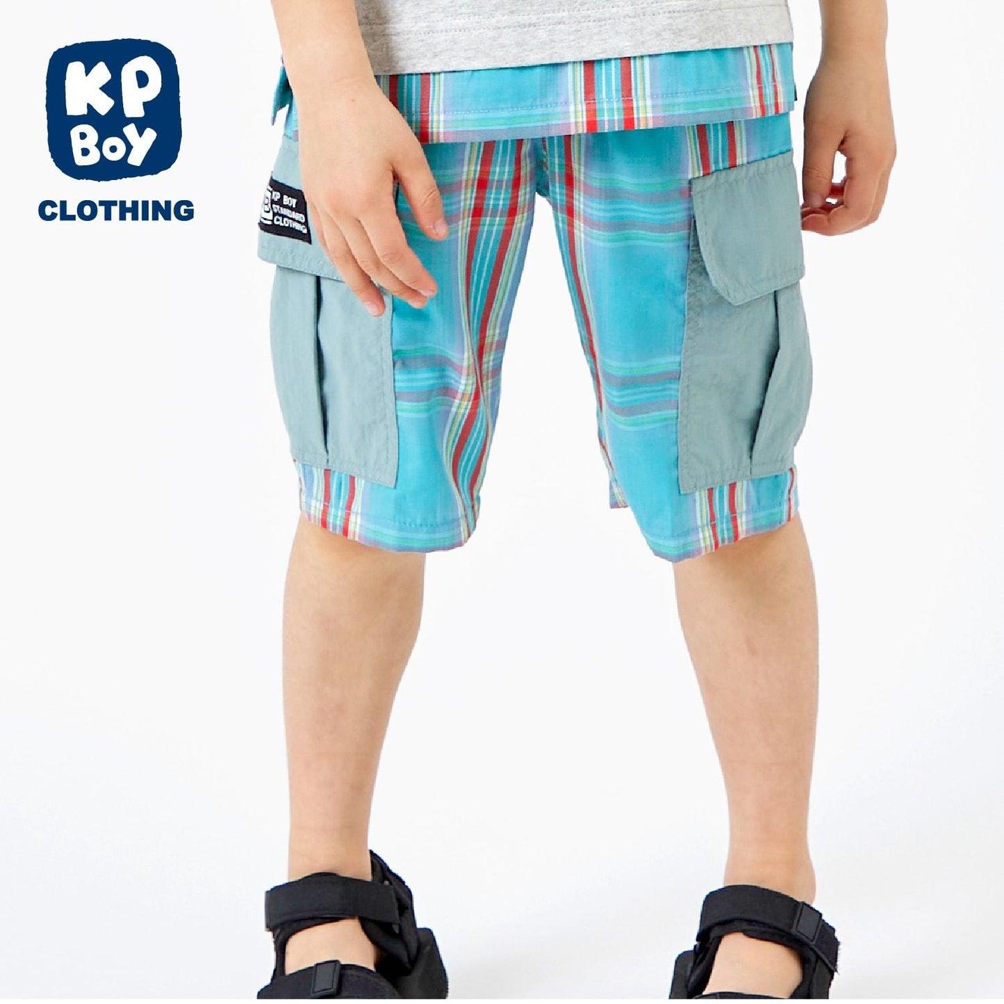 TC色織格紋五分褲