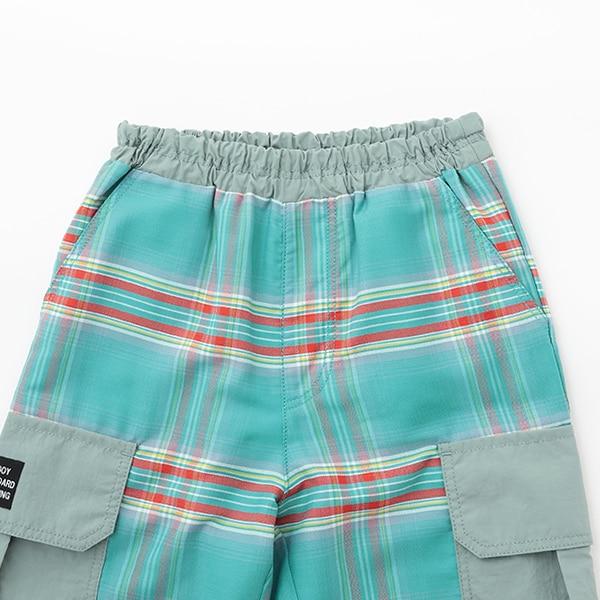 TC色織格紋五分褲