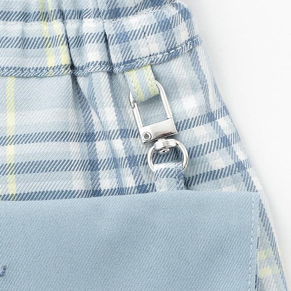 帶移動口袋T/R格紋裙褲