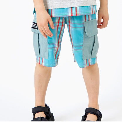 TC色織格紋五分褲