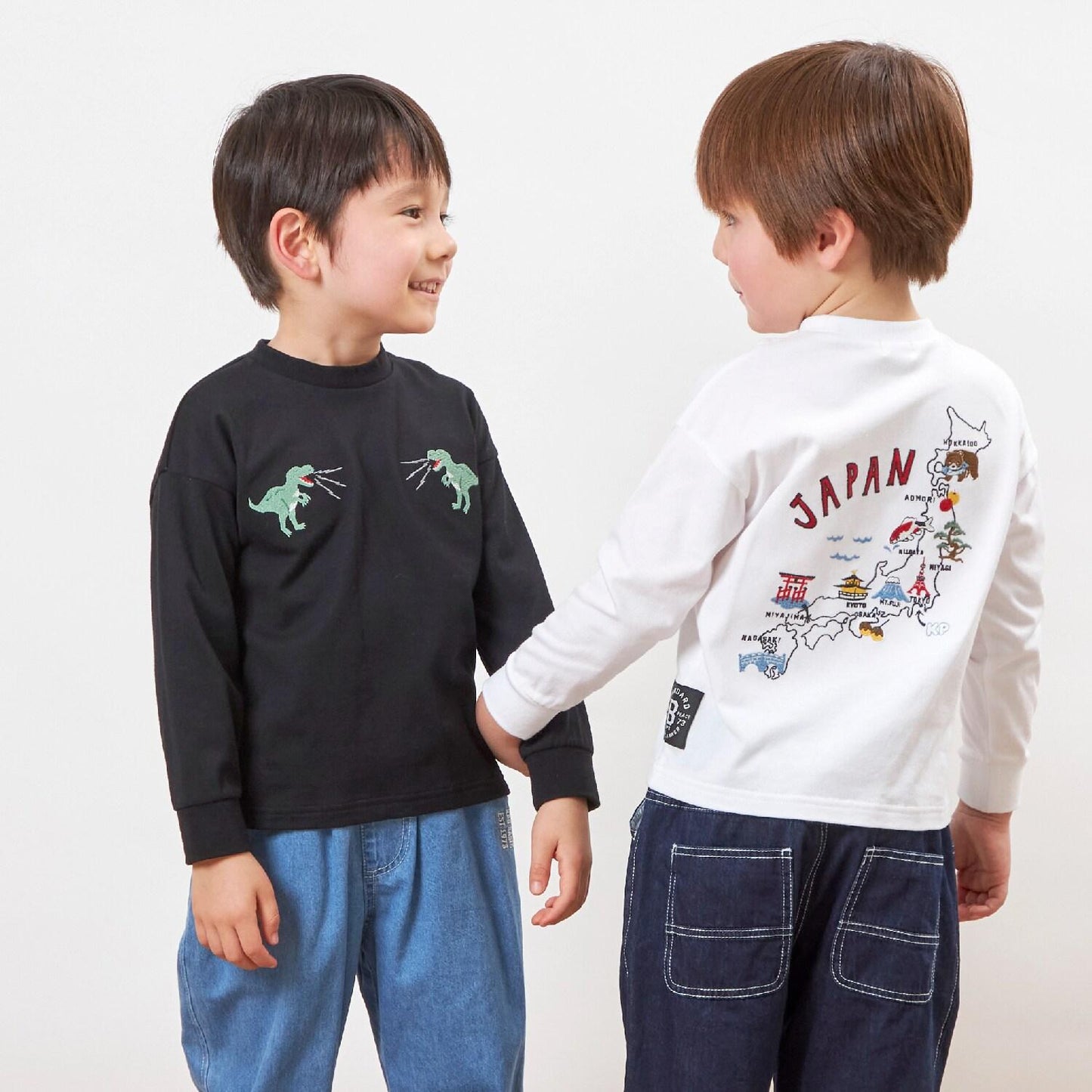 日本製/JAPAN圖案長袖T恤（100-160cm）