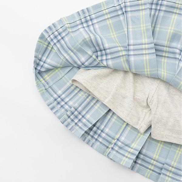 帶移動口袋T/R格紋裙褲