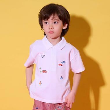 交通工具刺繡短袖POLO衫