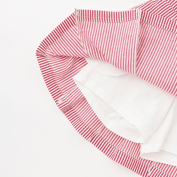 足球條紋天竺面料褲裙