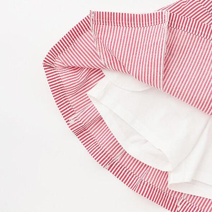 足球條紋天竺面料褲裙