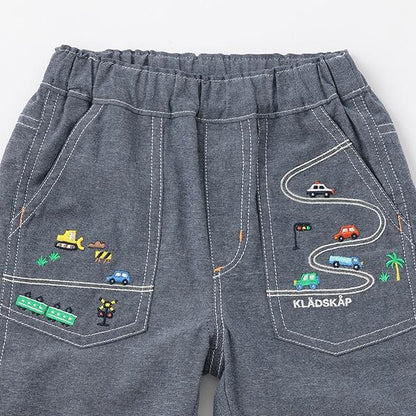 【人氣商品再次到貨】交通工具刺繡五分褲