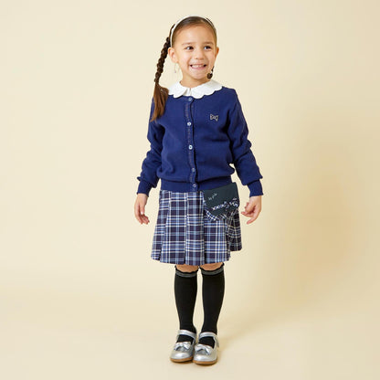 帶移動口袋T/R格紋裙褲