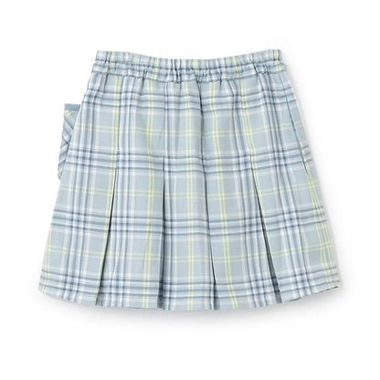 帶移動口袋T/R格紋裙褲