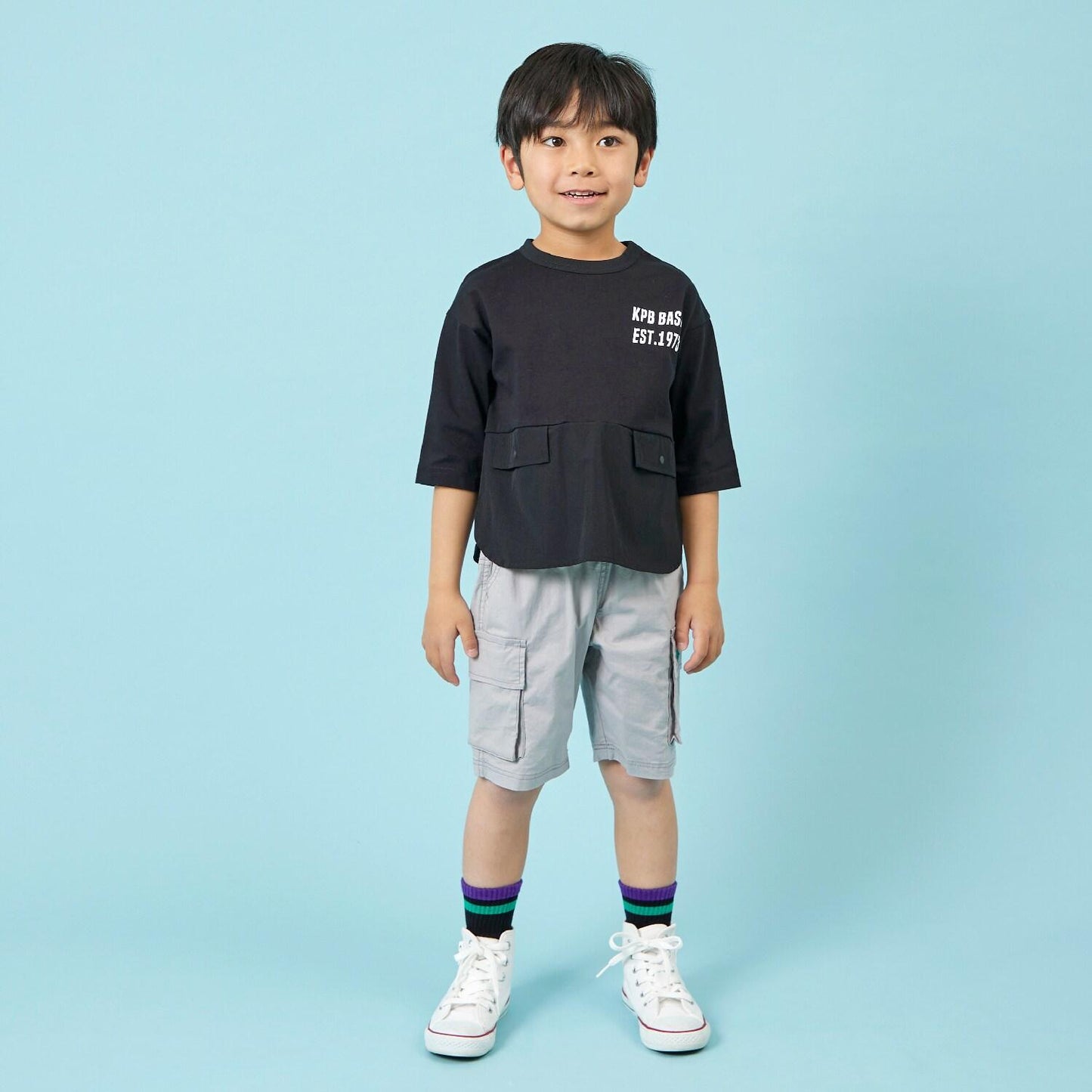 彈力府綢工裝褲