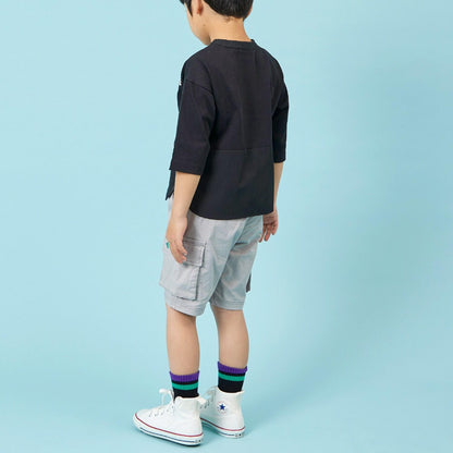 彈力府綢工裝褲