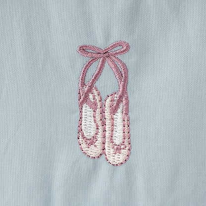 芭蕾舞鞋刺繡荷葉邊雙肩包