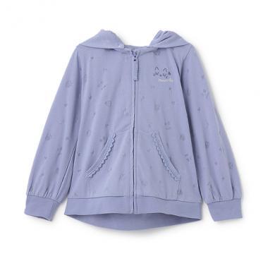 貓耳歐泊拉鍊連帽衛衣