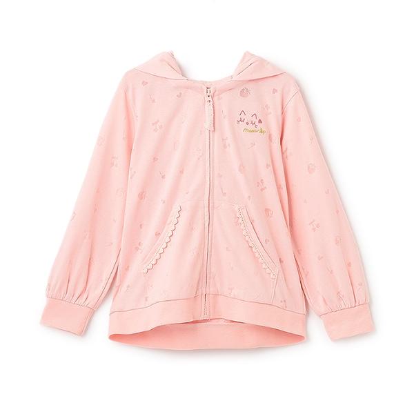 貓耳歐泊拉鍊連帽衛衣