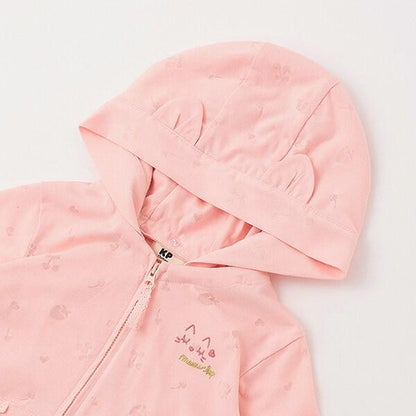 貓耳歐泊拉鍊連帽衛衣