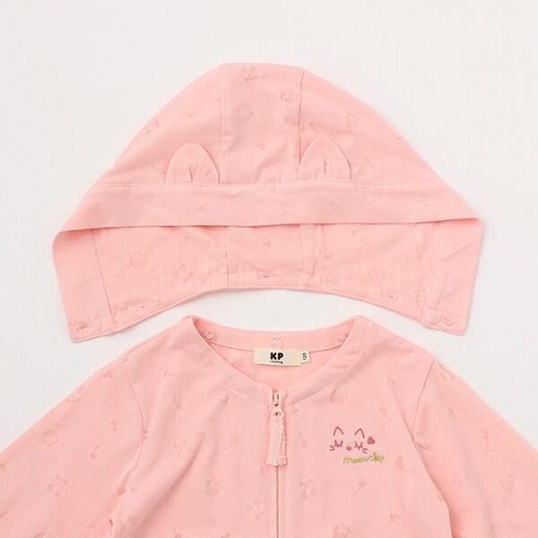 貓耳歐泊拉鍊連帽衛衣