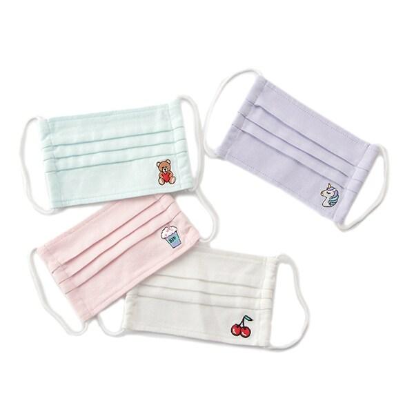 單點刺繡百褶口罩