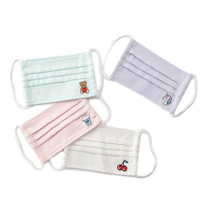 單點刺繡百褶口罩