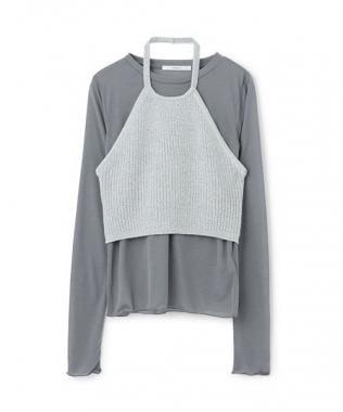 透視T恤*亮片吊帶背心套裝