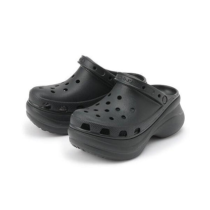 【crocs】厚底涼鞋