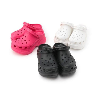 【crocs】厚底涼鞋