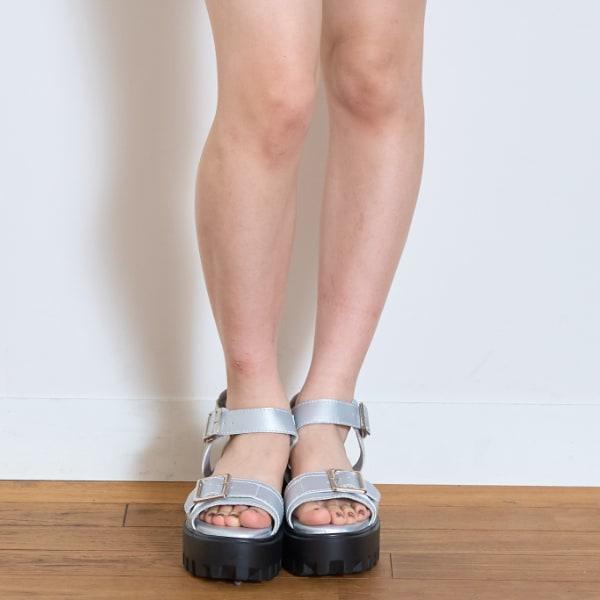 【LTXC】金屬扣帶人造皮涼鞋