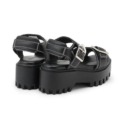 【LTXC】金屬扣帶人造皮涼鞋