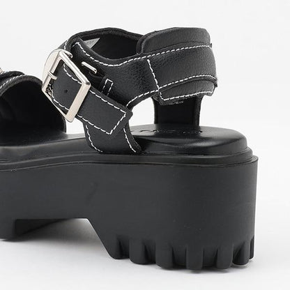 【LTXC】金屬扣帶人造皮涼鞋