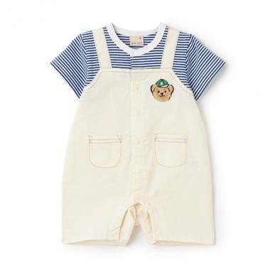 揹帶褲風格短袖連體衣