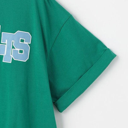 【7days】【純棉100%】字母印花寬鬆T恤