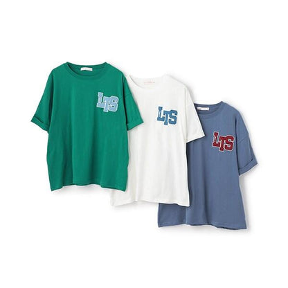 【7days】【純棉100%】字母印花寬鬆T恤