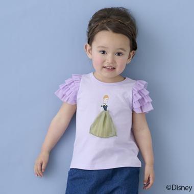 【《迪士尼》】袖部網紗圖案T恤