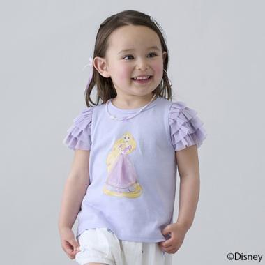 【《迪士尼》】袖部網紗圖案T恤