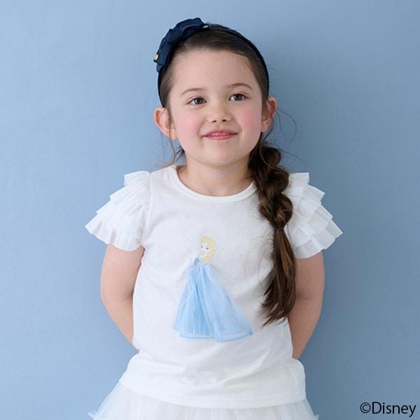 【《迪士尼》】袖部網紗圖案T恤