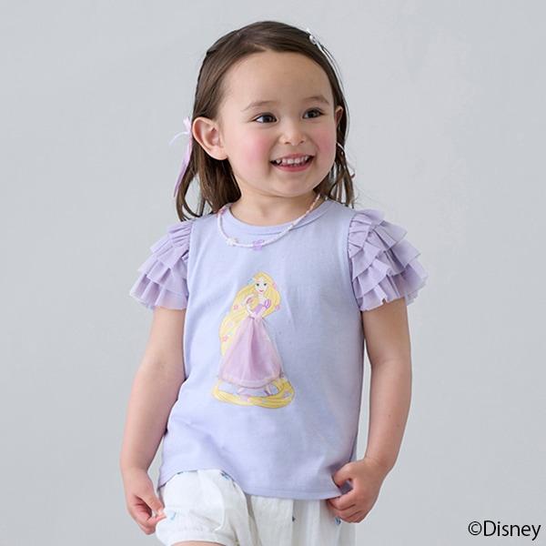 【《迪士尼》】袖部網紗圖案T恤