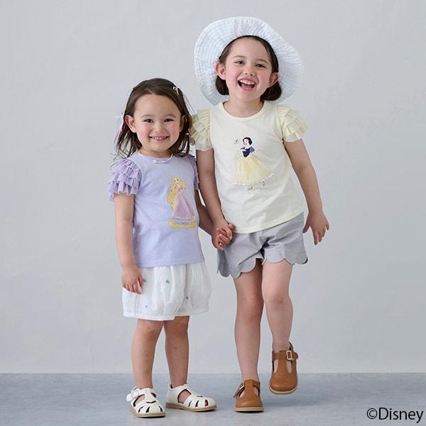 【《迪士尼》】袖部網紗圖案T恤