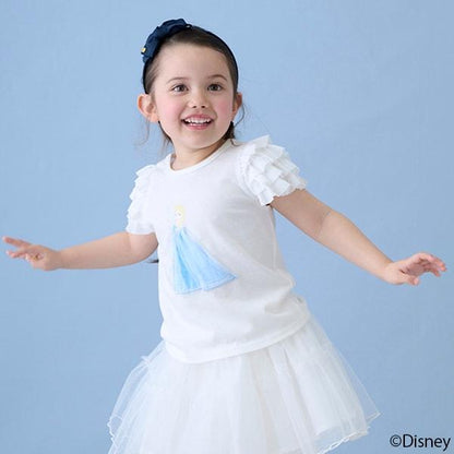 【《迪士尼》】袖部網紗圖案T恤