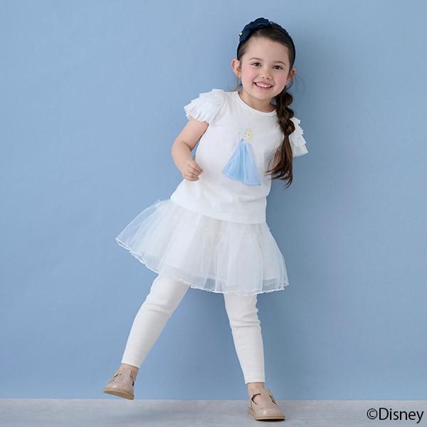 【《迪士尼》】袖部網紗圖案T恤