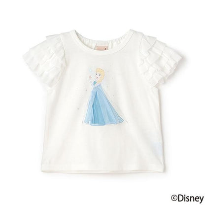 【《迪士尼》】袖部網紗圖案T恤