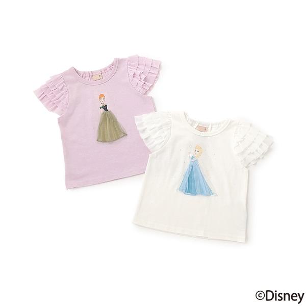 【《迪士尼》】袖部網紗圖案T恤