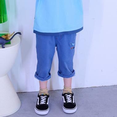 滑板恐龍六分褲