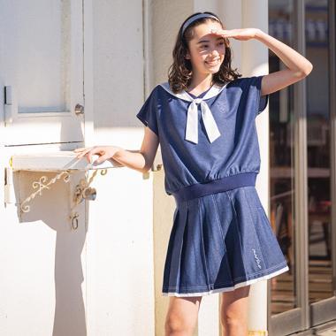 【Cuugal刊載】剪裁牛仔百褶裙褲